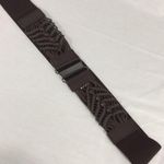 Woven & Beaded Stretch Belt, Dark Brown Photo 6