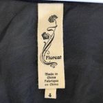 Anthropologie Floreat Navy blue silk ruffled w/ sequin bow blouse women's 4 Photo 7