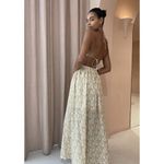 SIGNIFICANT OTHER Cara Floral Print Halter Neck Maxi Dress in Rosale Print US 10 Yellow Photo 2