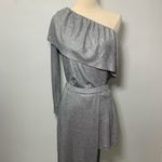 ZARA  2pcs one shoulder ruffle top with asymmetric skirt metallic thread size M Photo 1