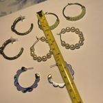 Lot Of 4 Women’s Hoop Costume Earrings Pierced Mix Photo 12