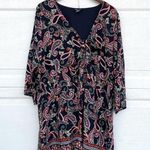 City Chic  Women’s Romper Jumper Black Orange Paisley V Neck Plus 24 Photo 1