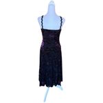 Heart Moon Star Vintage 90s Crushed Velvet Dress Whimsygoth Witchy Womens Small Purple Photo 2