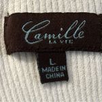 Camille La Vie White Fitted Ribbed Tank Top Rayon Nylon Large Capsule Minimalist Photo 6
