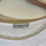 ✨ Terzo Millennio Women’s White Linen Tank Top Fringe Small Italy Photo 2