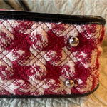 Vera Bradley Americana Red/white with black trim tote magnetic snap purse/ Bag Photo 6