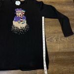 Quacker Factory  Black Snowman Sequined Long Sleeve Sweater Womens Size Medium Photo 5