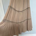 J for Justify  Beige Lace off the shoulder Maxi Dress Photo 1