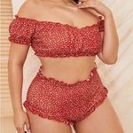 SheIn Plus Ditsy Floral Frill Printed Bikini Set 3X/4X Photo 0