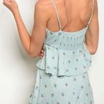 Honey Punch Blue Floral Top And Skirt Set Photo 2