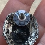 Boutique Oxidized Silver Tone Lion Face Statement Stud Earrings Photo 1