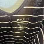 Pact Organic Cotton Brown & White Striped Sleeveless Knit Jumpsuit Romper XS Photo 6