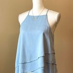 Alya | Baby Blue Tiered Asymmetric Hem Tank Top Sz S Photo 1