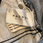 PacSun waist size 22 Vintage Icon distressed destroyed blue jeans raw hem Photo 7