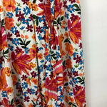 Joie  Floral Linen Blend Wide Leg Pants With Beaded Belt Size 8 Photo 2