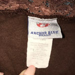 Anchor Blue 𝅺Tank top lot of 2 spaghetti strap built in bra stretchy dark brown tan size XL Photo 1