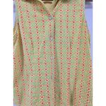 Fresh Produce  Sleeveless Collared Button Up Top Women's Small Geometric Yellow Photo 1