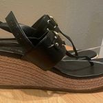 Michael Kors black strappy wedge heel sandal w/trademark hardware, S99 Photo 0