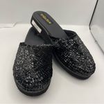 Mystique Boutique Mystique sequins slip-on black sandals Size 6 Photo 4