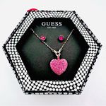 Guess  2-Pc. Set Heart Necklace & Stone Stud Earrings Photo 1