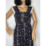 American Vintage Vintage 70s The Fig Leaf Floral Smocked Cottagecore Prairie Midi Cotton Dress XS Photo 1