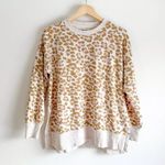 Aerie Oversized Desert Leopard Print Crewneck Pullover Sweatshirt Photo 0