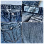 Loft Ann Taylor  Denim Flare Jeans Blue Size 12 Mid rise 27.5L inseam Photo 3