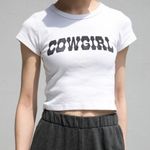 Brandy Melville  White Cowgirl Top Photo 5