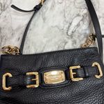 Michael Kors  Crossbody Bag black leather gold logo Classic purse Photo 1