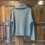 Jason Wu  Contrast Stitch 100% Wool Ribbed Grey Turtleneck Sweater Size Large Photo 1