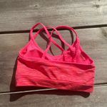 Reebok  Womens Sports Bra Size‎ XS Space Dye Neon Pink Crop Top Strappy Pads Photo 1