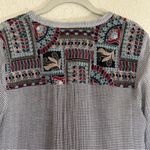 Soft Surroundings Embroidered Small Striped Tunic Top Western Aztec Boho Artsy Photo 10