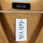 fab'rik NWT  Reese Knit Romper Womens L Mustard Yellow V-Neck Tie Waist Earthy Photo 3