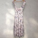 Self‎ Contrast Gianna Ruffle Neckline Floral Smocked Maxi Dress Sz S Romantic Photo 4