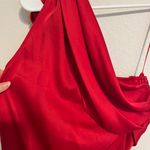 EXPRESS One Shoulder Red Bodysuit with bow on it - never worn Photo 5