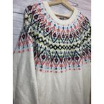 Aerie Women’s ISLE Oversized CozyUp Sweater CREAM MULTICOLOR Size MEDIUM Photo 2