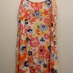 Roxy  Womens Mini Tank Dress Sundress XS Floral Orange & Blue Skater Beach Photo 4
