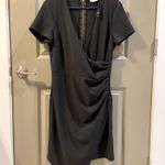 Bisou Bisou Black Asymmetric Wrap Dress Photo 1