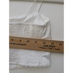 Show Me Your Mumu  Tucker Top in Ivory Luxe Satin Cropped Lined Stretch Small Photo 6