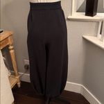 Free People  Linen Blend Freya Black Knit Sweater Slouchy Balloon Pants SZ XL Photo 6