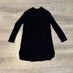 Wilfred Aritzia Women’s XXS Bossut Silk Long Sleeve Button Down Up Black Dress Photo 2