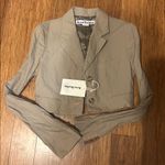 Acne Studios  Crinkle Finish Cropped Suit Jacket Photo 7