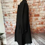 Marc Jacobs  Black Textured Silk Blend Coat Snap Front Long Jacket Small Photo 1