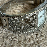 Studio women’s vintage victorian style silver crystal bangle‎ bracelet watch Photo 3