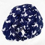 French Connection reversible navy matte and shimmer cat scarf Photo 0