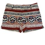 Loft Bloomstripe Riviera Shorts - Burgundy - Mid-rise Photo 1