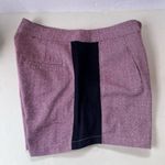 VALIJA Pleated Womens Shorts Sz Small ColorBlock Chevron High Rise 2" Red Preppy Photo 3