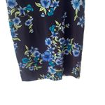 Kathie Lee Collection Kathie Lee Vintage 90s Women's Size 8 Black Blue Floral Knee Length Dress Photo 2