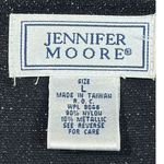 Jennifer Moore Black Metallic Sparkle Long Sleeve Top Evening Women Size Large Photo 5