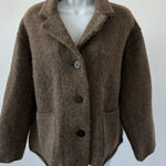 ZARA  Fuzzy Knit Brown Cardigan Sweater,  Sz: Large (b35) Photo 0